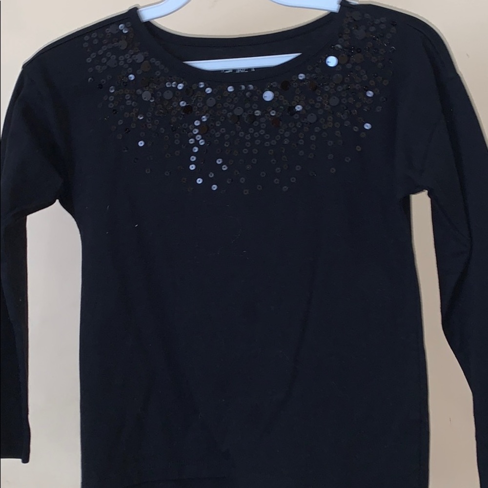 Black shirt with sequins